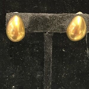 Simple Domed Teardrop Button Earrings-Boutique